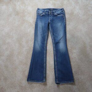 Silver Suki Bootcut Jeans Women's Blue Denim Stretch Trousers